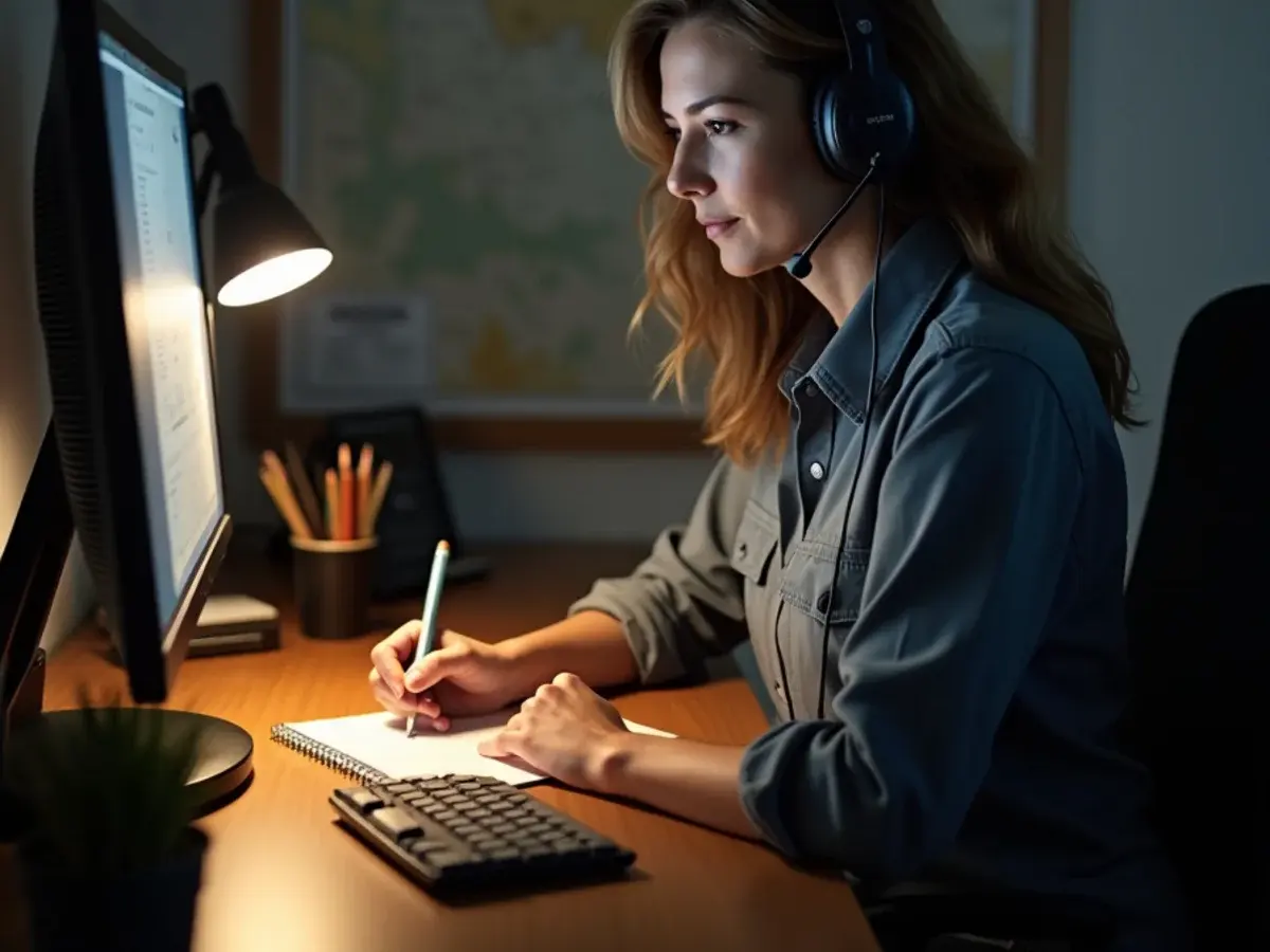 Dispatcher answering a late-night AC repair call for a Clermont, FL homeowner